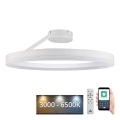 Светодиодная регулируемая накладная люстра LED/40Вт/230В 3000-6500К белая + пульт дистанционного управления