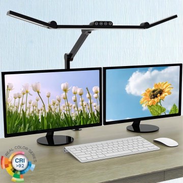 Светодиодная регулируемая сенсорная гибкая настольная лампа LED/24W/230V 3000-6500K CRI 92 черная