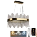 Светодиодная регулируемая кристальная люстра на тросе LED/70W/230V 3000-6500K с дистанционным управлением
