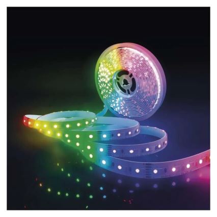 Светодиодная RGB+CCT лента с регулированием яркости GOSMART LED/11W/230V 2 м 2700-6500K IP44 Wi-Fi + дистанционное управление