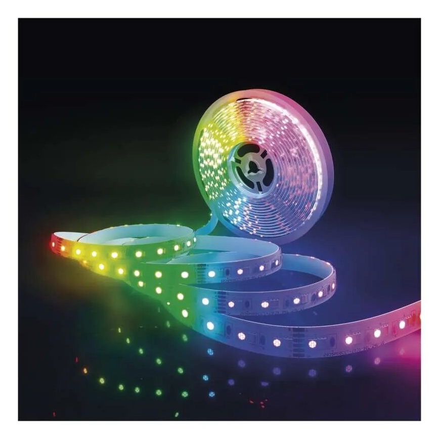 Светодиодная RGB+CCT лента с регулированием яркости GOSMART LED/11W/230V 2 м 2700-6500K IP44 Wi-Fi + дистанционное управление