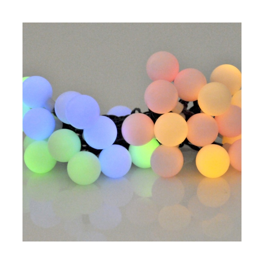 Светодиодная RGB-гирлянда на солнечной батарее PARTY 30xLED/1,2V 3,9 м IP44