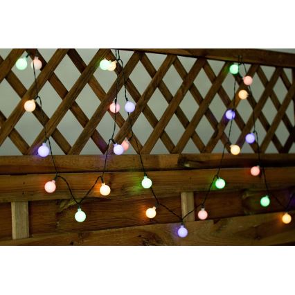 Светодиодная RGB-гирлянда на солнечной батарее PARTY 30xLED/1,2V 3,9 м IP44