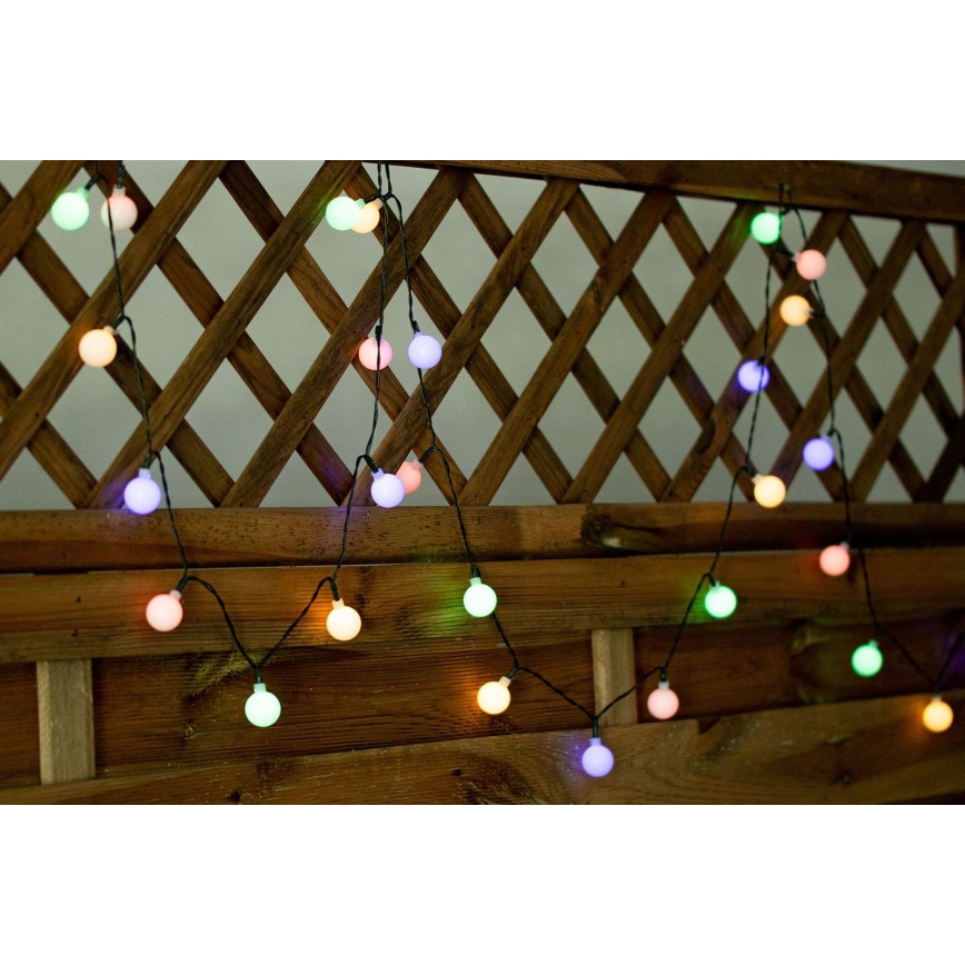 Светодиодная RGB-гирлянда на солнечной батарее PARTY 30xLED/1,2V 3,9 м IP44