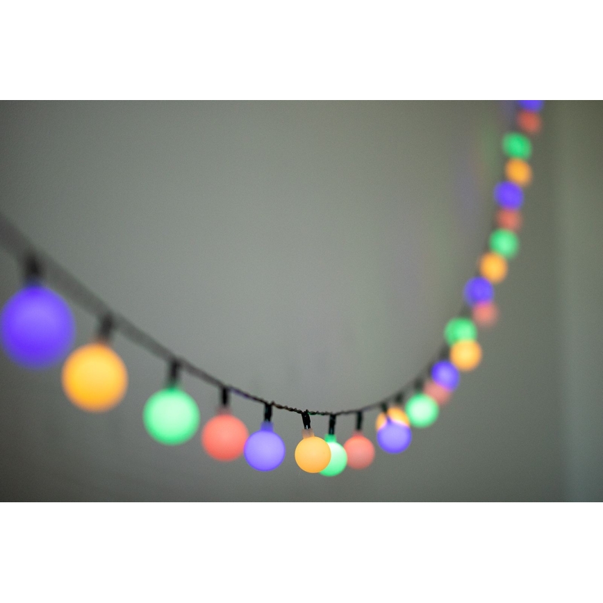 Светодиодная RGB-гирлянда на солнечной батарее PARTY 30xLED/1,2V 3,9 м IP44