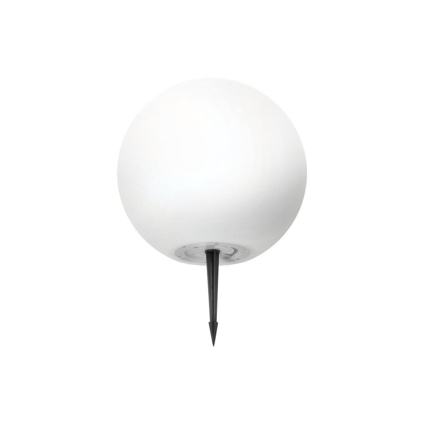 Светодиодная RGB-лампа на солнечной батарее с регулированием яркости GARDEN BALL LED/5W/3,7V 3000K IP54 2200 mAh диаметр 40 см + дистанционное управление