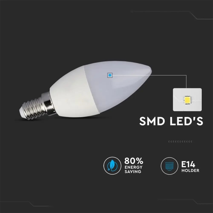 Светодиодная RGB-лампочка с регулированием яркости E14/4,8W/230V 4000K + дистанционное управление