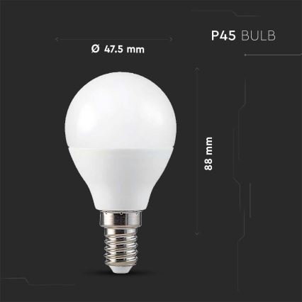 Светодиодная RGB-лампочка с регулированием яркости P45 E14/4,8W/230V 3000K + дистанционное управление