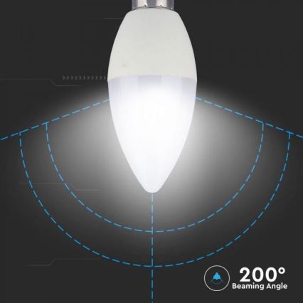 Светодиодная RGB-лампочка с регулированием яркости E14/3,5W/230V 6400K + пульт ДУ