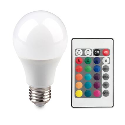 Светодиодная RGB-лампочка с регулированием яркости E27/8,5W/230V 3000К