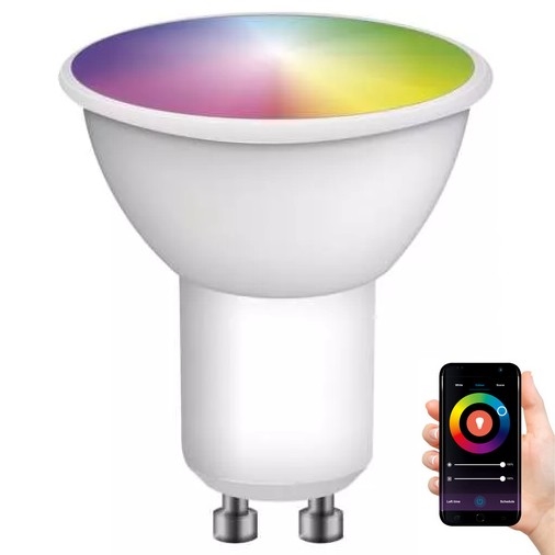 Светодиодная RGB-лампочка с регулированием яркости GoSmart MR16 GU10/4,8W/230V 2700-6500K Tuya