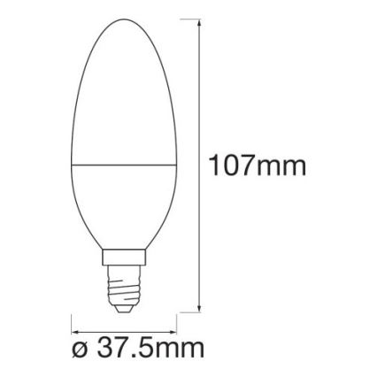Светодиодная RGB-лампочка с регулированием яркости SMART+ E14/5W/230V 2700K-6500K Wi-Fi - Ledvance
