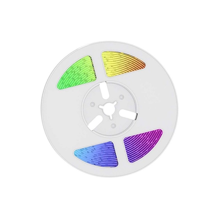 Светодиодная RGB-лента на солнечной батарее с регулированием яркости LED/1,2W/3,7V IP67 5 м + дистанционное управление