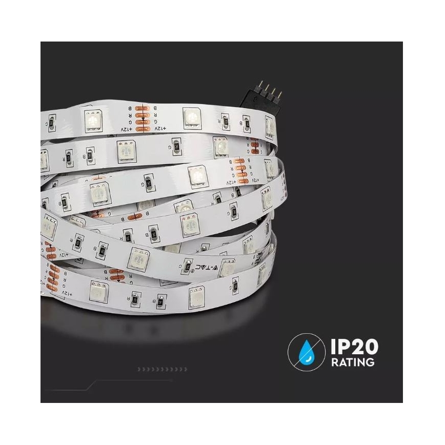 Светодиодная RGB-лента с регулированием яркости 2x5 м LED/48W/230V + дистанционное управление