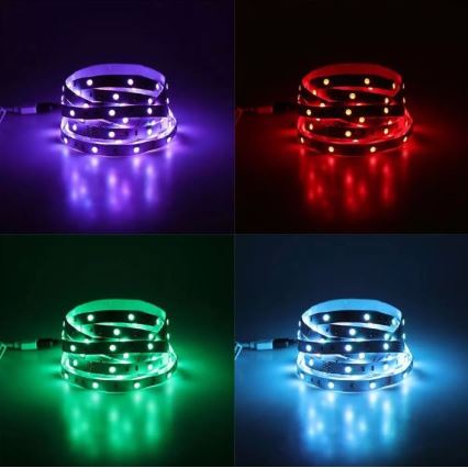 Светодиодная RGB-лента с регулированием яркости 2x5 м LED/48W/230V + дистанционное управление