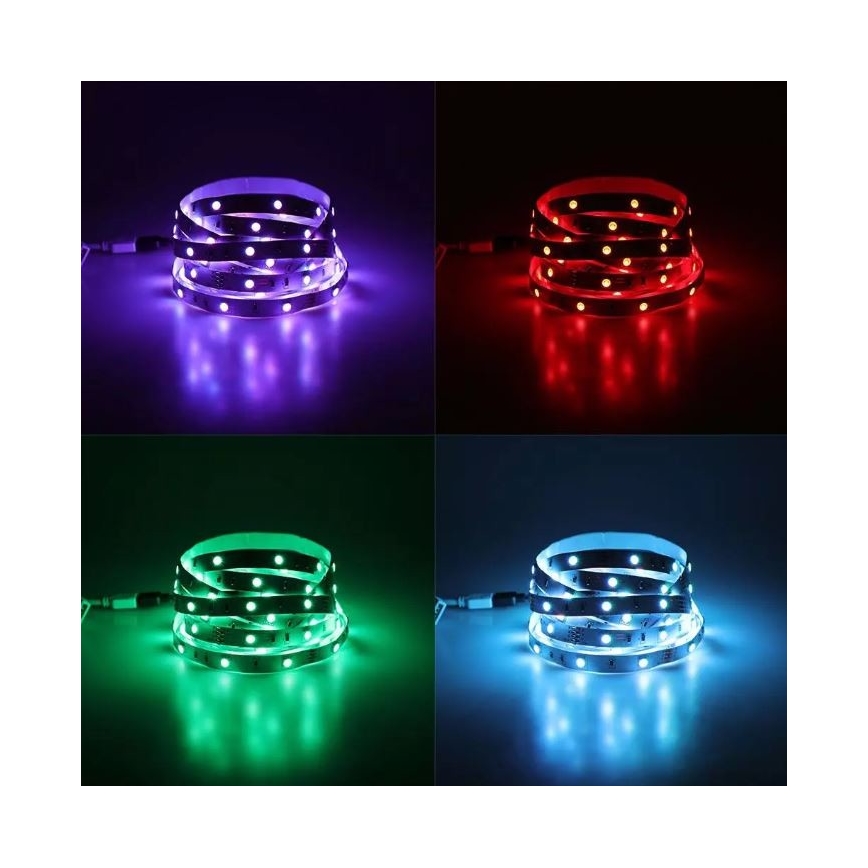 Светодиодная RGB-лента с регулированием яркости 2x5 м LED/48W/230V + дистанционное управление