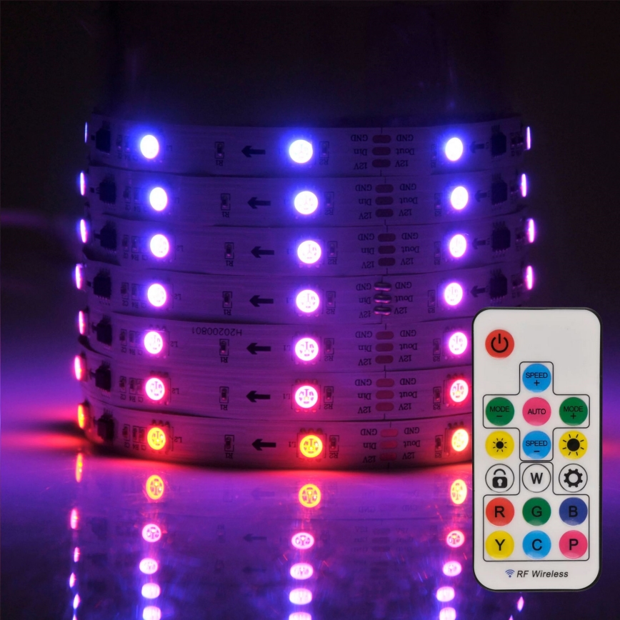 Светодиодная RGB-лента с регулированием яркости MAGIC 2 м LED/12W/230V + пульт ДУ