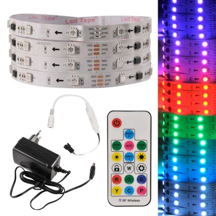 Светодиодная RGB-лента с регулированием яркости MAGIC 2 м LED/12W/230V + пульт ДУ