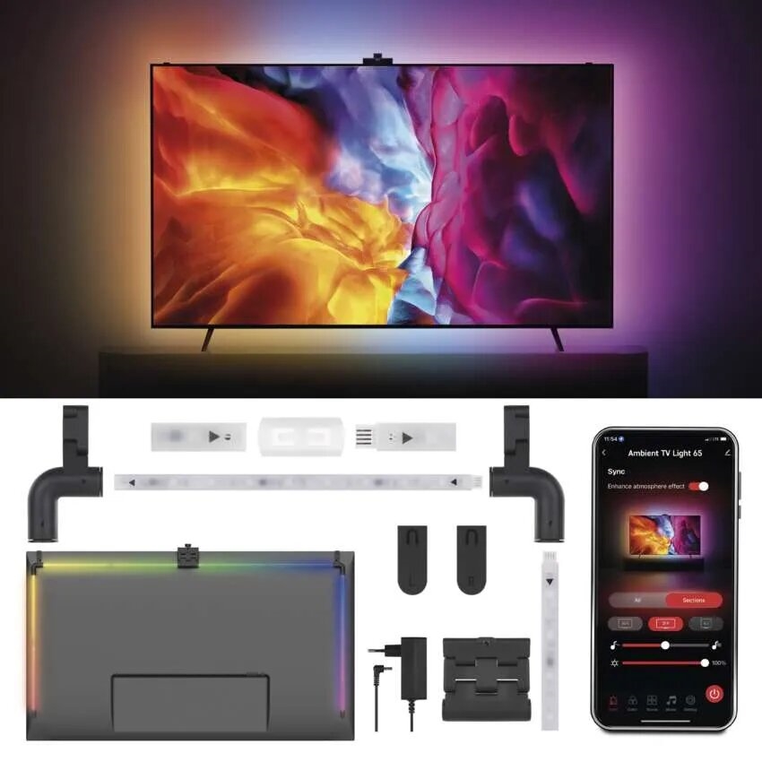 Светодиодная RGBIC-лента для TV GoSmart LED/24W/230V 65“