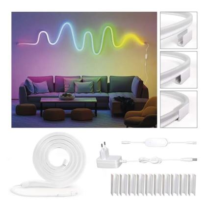 Светодиодная RGBIC-лента с регулированием яркости GoSmart LED/24W/230V 3 м Wi-Fi Tuya