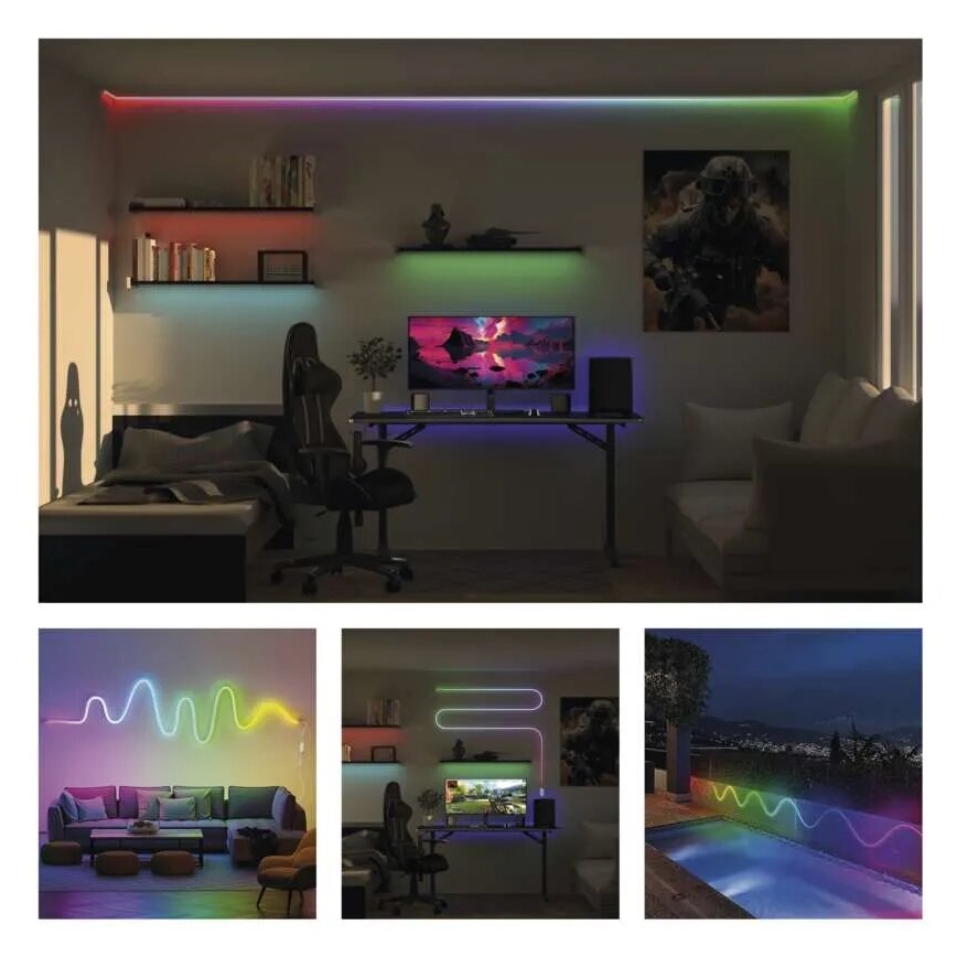 Светодиодная RGBIC-лента с регулированием яркости GoSmart LED/33W/230V 5 м Wi-Fi Tuya