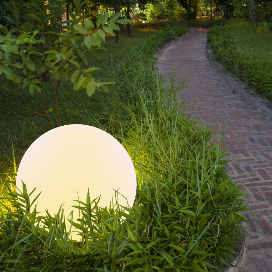 Светодиодная RGBW-лампа на солнечной батарее BALL LED/3,2V 500 mAh диаметр 30 см IP65 + дистанционное управление