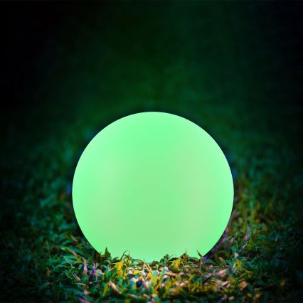 Светодиодная RGBW-лампа на солнечной батарее BALL LED/3,2V 500 mAh диаметр 30 см IP65 + дистанционное управление