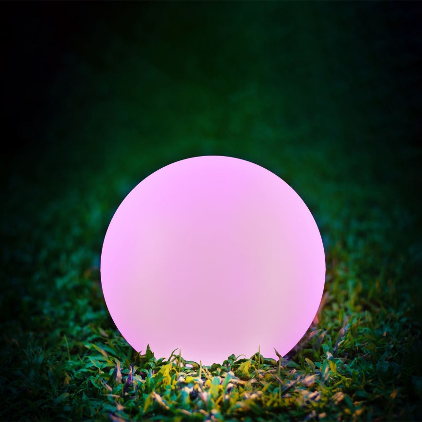 Светодиодная RGBW-лампа на солнечной батарее BALL LED/3,2V 500 mAh диаметр 30 см IP65 + дистанционное управление