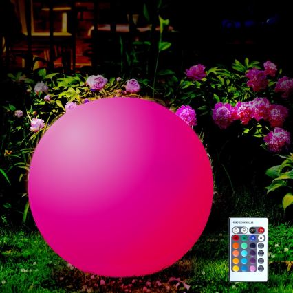 Светодиодная RGBW-лампа на солнечной батарее BALL LED/3,2V 500 mAh диаметр 30 см IP65 + дистанционное управление