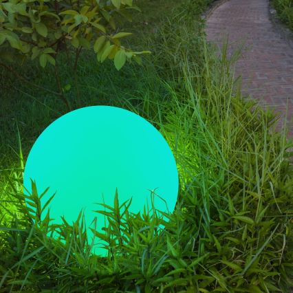 Светодиодная RGBW-лампа на солнечной батарее BALL LED/1,2V диаметр 40 см IP65 + дистанционное управление