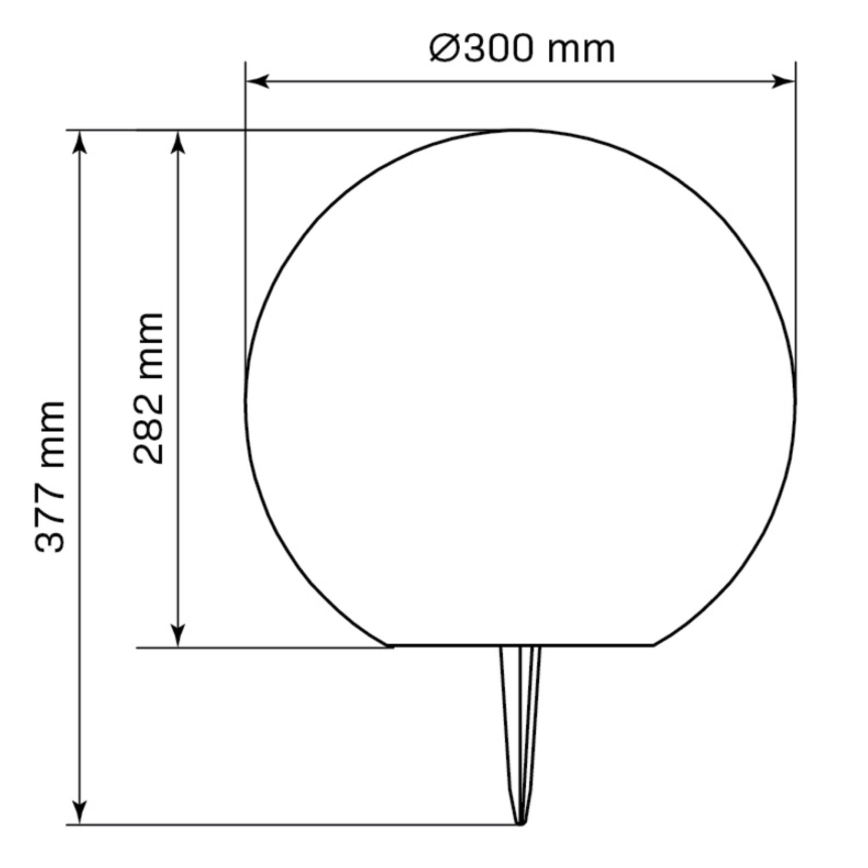 Светодиодная RGBW-лампа на солнечной батарее BALL LED/3,2V 500 mAh диаметр 30 см IP65 + дистанционное управление