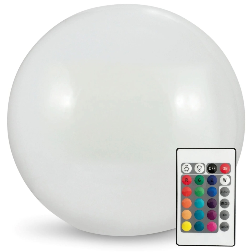 Светодиодная RGBW-лампа на солнечной батарее BALL LED/3,7V 1500 mAh диаметр 50 см IP65 + дистанционное управление