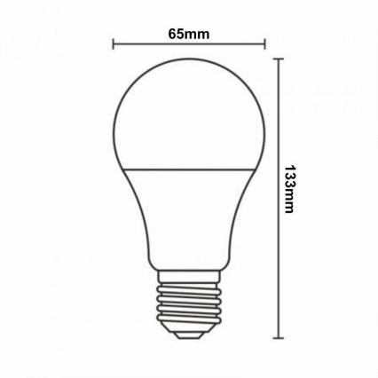 Светодиодная RGBW-лампочка с регулированием яркости A60 E27/15W/230V 2700-6500K Wi-Fi Tuya