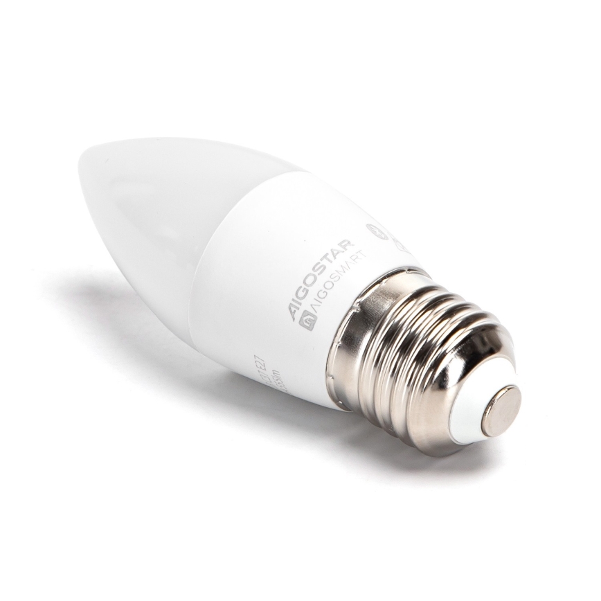 Светодиодная RGBW-лампочка с регулированием яркости C37 E27/4,9W/230V 2700-6500K - Aigostar