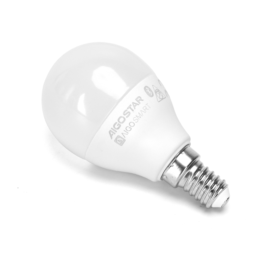 Светодиодная RGBW-лампочка с регулированием яркости G45 E14/4,9W/230V 2700-6500K - Aigostar
