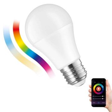 Светодиодная RGBW-лампочка с регулированием яркости A60 E27/13W/230V 2700-6500K Wi-Fi Tuya