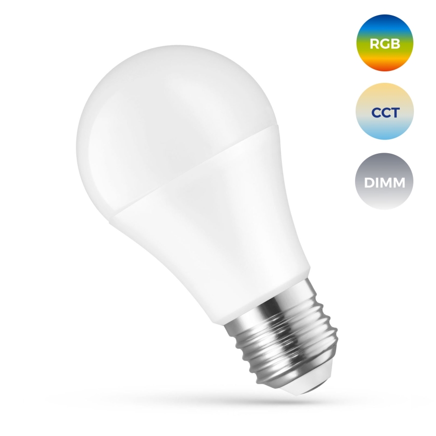 Светодиодная RGBW-лампочка с регулированием яркости A60 E27/13W/230V 2700-6500K Wi-Fi Tuya