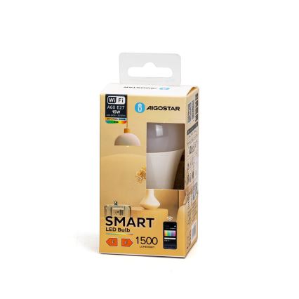 Светодиодная RGBW-лампочка с регулированием яркости A60 E27/15W/230V 2700-6500K Wi-Fi - Aigostar