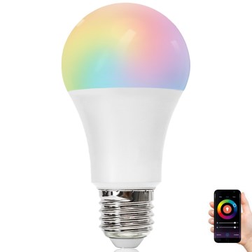Светодиодная RGBW-лампочка с регулированием яркости A60 E27/9W/230V 2700-6500K Wi-Fi - Aigostar