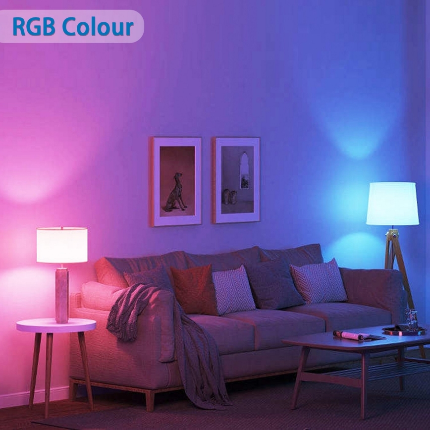 Светодиодная RGBW-лампочка с регулированием яркости A60 E27/9W/230V 2700-6500K Wi-Fi - Aigostar