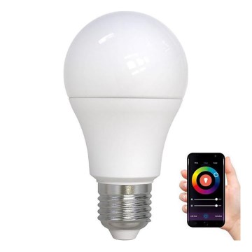 Светодиодная RGBW-лампочка с регулированием яркости A60 E27/9W/230V 2700-6500K Wi-Fi Tuya