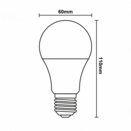 Светодиодная RGBW-лампочка с регулированием яркости A60 E27/9W/230V 2700-6500K Wi-Fi Tuya