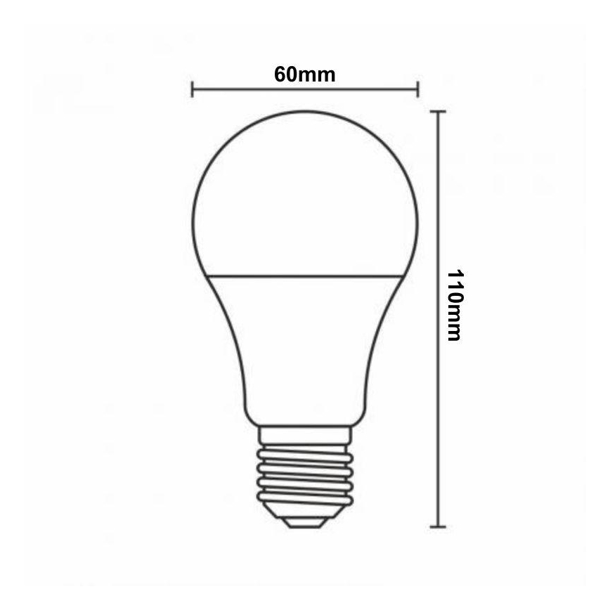Светодиодная RGBW-лампочка с регулированием яркости A60 E27/9W/230V 2700-6500K Wi-Fi Tuya