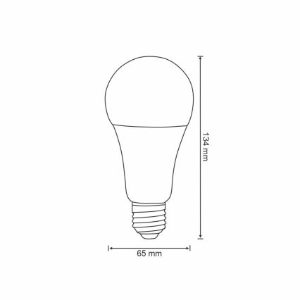 Светодиодная RGBW-лампочка с регулированием яркости A65 E27/11W/230V 2700-6500K Wi-Fi Tuya