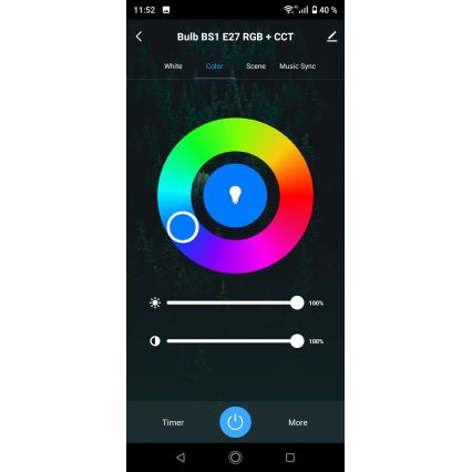 Светодиодная RGBW-лампочка с регулированием яркости E27/9W/230V 3000-6500K Wi-Fi