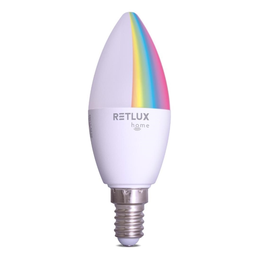 Светодиодная RGBW-лампочка с регулированием яркости C37 E14/4,5W/230V 2700-6500K Wi-Fi Tuya