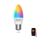 Светодиодная RGBW-лампочка с регулированием яркости C37 E27/7W/230V 3000-6500K Wi-Fi - Aigostar