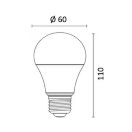 Светодиодная RGBW-лампочка с регулированием яркости E27/8,5W/230V 3000-6500K Wi-Fi - Reality