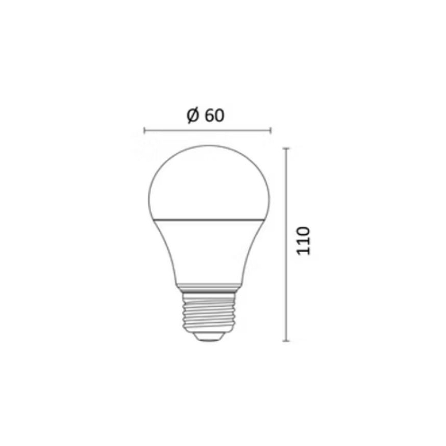 Светодиодная RGBW-лампочка с регулированием яркости E27/8,5W/230V 3000-6500K Wi-Fi - Reality