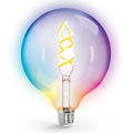 Светодиодная RGBW-лампочка с регулированием яркости FILAMENT MESH Smart G125 E27/4,9W/230V 2700K - Aigostar